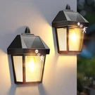 Deraysion Solar Porch Lights Outdoor, 9 Inch Wall Lanterns BLACK-2 Pack. Fixed Price $38.03.