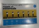 Room Essentials 6-PACK Solar Led Pathway Lights Outdoor Matte Black. Fixed Price $29.99.
