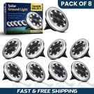 8-12SOLAR Led Ground Outdoor Buried Disk Lighting Landscape Pathway. Fixed Price $21.83.