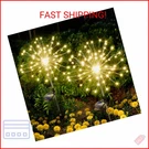 Anordsem Solar Garden Lights Outdoor: Bendable Copper Wire With 120 Led Firework. Fixed Price $21.46.