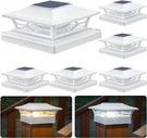 Aponuo 6 Pack Solar Post Cap Lights - Warm & Cool White/led Outdoor. Fixed Price $30.00.