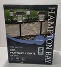 Hampton Bay Solar Zinc Outdoor Integrated Led Landscape Pathway Lights 5 Pack. Fixed Price $78.95.