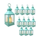 Banberry Designs Led - SET/12 Teal Decorative Lanterns With Flamele.... Fixed Price $156.28.