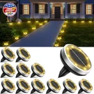 Solar Lights Outdoor Waterproof, 12 Pack 8 Led, Thickened Stainless Steel Ground. Fixed Price $45.92.