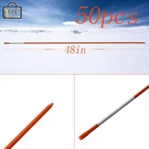 50 Pcs 5/16" Diameter Orange Snow Stakes Reflective Driveway Markers Length 48". Fixed Price $41.72.