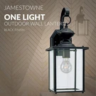 New Generation Lighting Jamestowne 1-LIGHT Outdoor Wall Lantern Black #8458-12. Fixed Price $32.00.