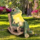 Solar Frog Garden Statue Outdoor Figurine Decor Lights Yard Ornament. Fixed Price $12.81.