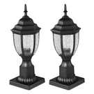 2 Pack Dusk To Dawn Outdoor Post Light, 15.35 In, Waterproof Lamp Fix. Fixed Price $76.86.