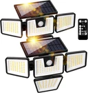 Kasonic Solar Outdoor Lights, 392 Led Motion Sensor 4 Heads Wide Angle. Fixed Price $86.89.