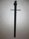 Solus 7 Ft. Black Outdoor Lamp Post, Traditional In Ground Light Pole With Cross. Fixed Price $89.95.