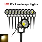 10X Led 12V Spot Lights Warm White Garden Backyard Lawn Landscape IP65 Hardwired. Fixed Price $49.00.
