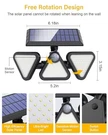 Zookki Solar Lights Outdoor Waterproof, 180 Led 3 Heads 2 Pack - Black. Fixed Price $32.46.