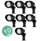 10 Pack Hampton Bay 20W Led Low Voltage Spotlight Metal Black Landscape Lights. Fixed Price $129.91.