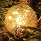 5.9" Waterproof Solar Cracked Glass Ball Lights Outdoor Garden Globe Decoration. Fixed Price $13.99.
