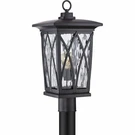 Quoizel GVR9010K 1-LIGHT Grover Outdoor Lantern In Mystic Black. Fixed Price $349.99.