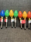 Christmas House Solar Stake Bulb Lights Snowman 14.25" Lot Of 7. Fixed Price $29.99.