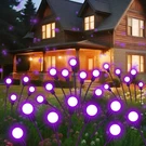 Yaafen Solar Garden Lights Outdoor Waterproof, 2 16 Pack, 8 Led Purple. Fixed Price $23.68.