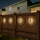 1/2/4/6PCS,MANDALA Solar Fence Light, IP65 Waterproof, Outdoor Patio Wall. Fixed Price $25.85.