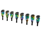 Collections Etc Solar Multicolor Sparkling Stakes - Of 8, Lighting For. Fixed Price $24.99.