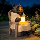 Miniature Garden Statue, Solar Black Bear Decoration With Light, Outdoor Deco.... Fixed Price $19.99.