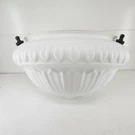 Antique Milk Glass Ceiling Pendant Light Fixture Shade Bowl Metal Fittings 12". Fixed Price $29.00.
