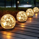 Jkimk Solar Globe Lights Outdoor Waterproof - Cracked Glass Ball For. Fixed Price $60.99.