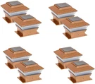 8-PACK 4X4 Relightable Outdoor Garden Solar Copper Post Deck Cap Fence. Fixed Price $39.99.