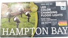 Hampton Bay Black Led Landscape Flood Light Adjustable Color 4-PACK. Fixed Price $45.00.