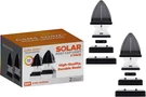 Solar Post Cap Lights - 40 Lumen Weatherproof Outdoor Lamps, 2 Pack, Black. Fixed Price $53.99.