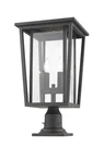 Z-lite 571PHBR-533PM Bronze Seoul 2-LIGHT 22"H Outdoor Pier Mount Post. Fixed Price $596.00.