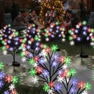 Multicolor Snowflakes Solar Pathway Lights For Christmas Decorations Outdoor .... Fixed Price $42.00.