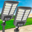 Loyoele Solar Street Light With Pole Mount, Dusk-to-dawn Outdoor Led, 300000 .... Fixed Price $117.45.