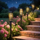 Pasamic Solar Pathway Outdoor, 24 Inch Tall Landscape Lights, Ip.... Fixed Price $57.21.