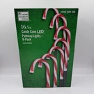 8 Pk Candy Cane Led Pathway Lights 16.5" Stakes Outdoor Home Accents Holiday. Fixed Price $19.99.