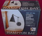Hampton Bay Stonedale 1-LIGHT Wall Sconce 1007 427 384 Matte Black New In Box. Fixed Price $14.24.