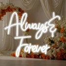Always Forever Neon Sign Wall Decor Love Oh Baby White Letter Led Lights .... Fixed Price $51.39.