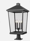 Z-lite 568PHXXLR-533PM Beacon 4 Light 33" Tall Outdoor Pier Mount Black. Fixed Price $510.00.