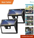 Solar Outdoor Wall Lights 2 Pack 140 Led Waterproof Motion Sensor Safety Decor. Fixed Price $21.97.