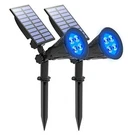 T-sunus Blue Solar Spotlights 2 Pack, IP65 Waterproof 4 Led Assorted Colors. Fixed Price $83.97.