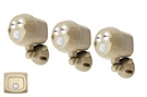 New Hsn Mr. Beams Netbright Motion Activated Spotlights 3-PK W/ Sensor, Tan. Fixed Price $35.99.