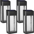 Solar Fence Lights Aluminum Waterproof Frosted Glass Wall Outdoor Lighting. Fixed Price $77.39.