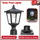 Solar Post Lights, 6000K Dusk To Dawn Lamp With Pier Mount Base. Fixed Price $46.78.
