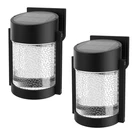 Black Solar Wall Lantern Lights Outdoor Waterproof With GLASS2 Pack. Fixed Price $22.99.