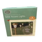 Enchanted Garden Solar Accent Lights, 6- Pack New Box! Metal Copper Finish. Fixed Price $29.99.