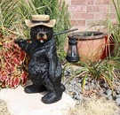 Forest Black Bear Outdoor Hiking Figurine W/ Solar Led Lantern Garden Home Decor. Fixed Price $74.99.