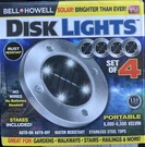 Bell & Howell Disk Lights Deluxe Solar Powered 3.75 Led Garden 4 Pk. Fixed Price $16.75.