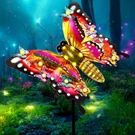 Solar Garden Lights, Outdoor Butterfly Large 41" Metal Decorative. Fixed Price $81.95.