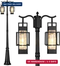 Partphoner Modern Outdoor Lamp Post Light 2-HEAD, Hardwired Street Fo. Fixed Price $215.88.