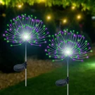 Slyuexu Solar Garden Lights Outdoor Waterproof, Pack 120 Led Firework. Fixed Price $28.99.