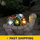 Nacome Solar Turtle Statue With Succulents & Led Lights For Garden Decor. Fixed Price $46.99.